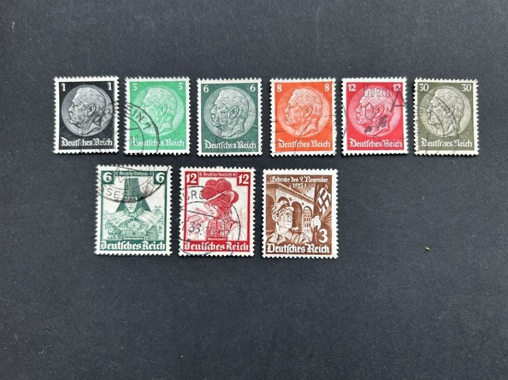 Serie postzegels Duitse rijk uitgave 1934, 1935, Verzenden, Duitse Keizerrijk, Gestempeld