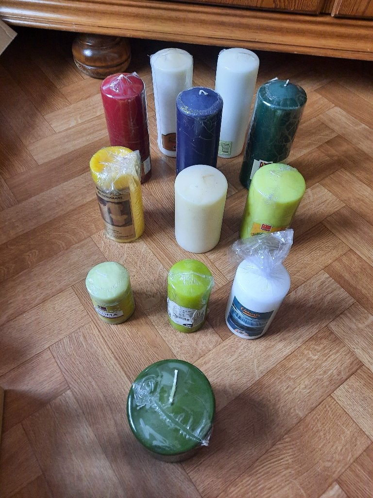nieuwe allerhande cylinderkaarsen uit te kiezen, Ophalen of Verzenden, Nieuw, Blauw, Kaars