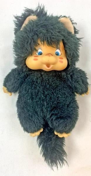 Sekiguchi Nyamy Washino Kat Zwart Vintage Monchhichi 1979, Zwart, Zo goed als nieuw, Kat, Klein (minder dan 20 cm)