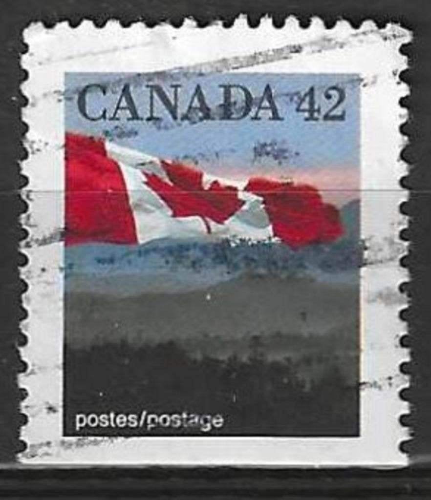 Canada 1991 - Yvert 1222a - Drapeau national canadien (ST), Envoi, Affranchi