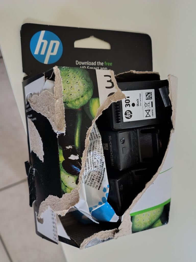 Pak van 3 lege HP 301-cartridges, Computers en Software, Ophalen of Verzenden, Gebruikt, Cartridge, Hp