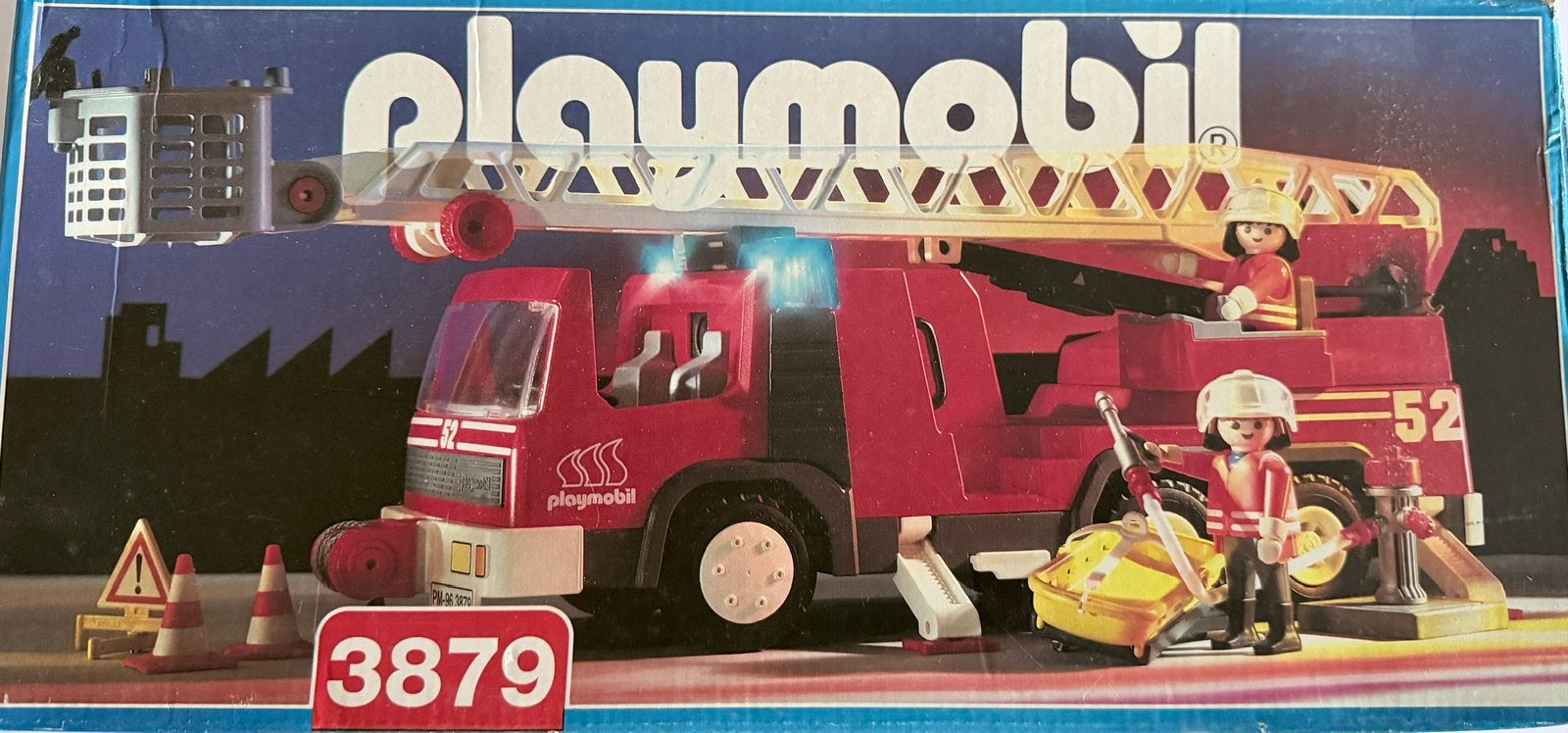 playmobil brandweer ladderwagen 3879, Complete set, Voertuig, Ophalen of Verzenden, Zo goed als nieuw