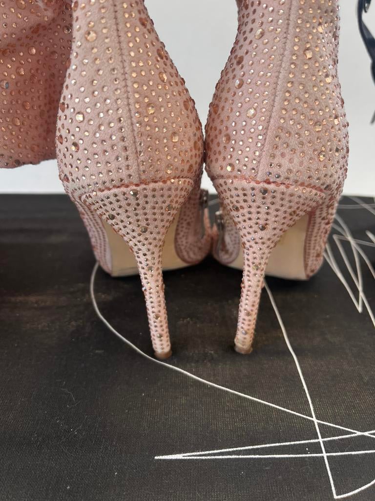 Roze glitter laarzen, Kleding | Dames, Schoenen, Ophalen, Zo goed als nieuw, Roze