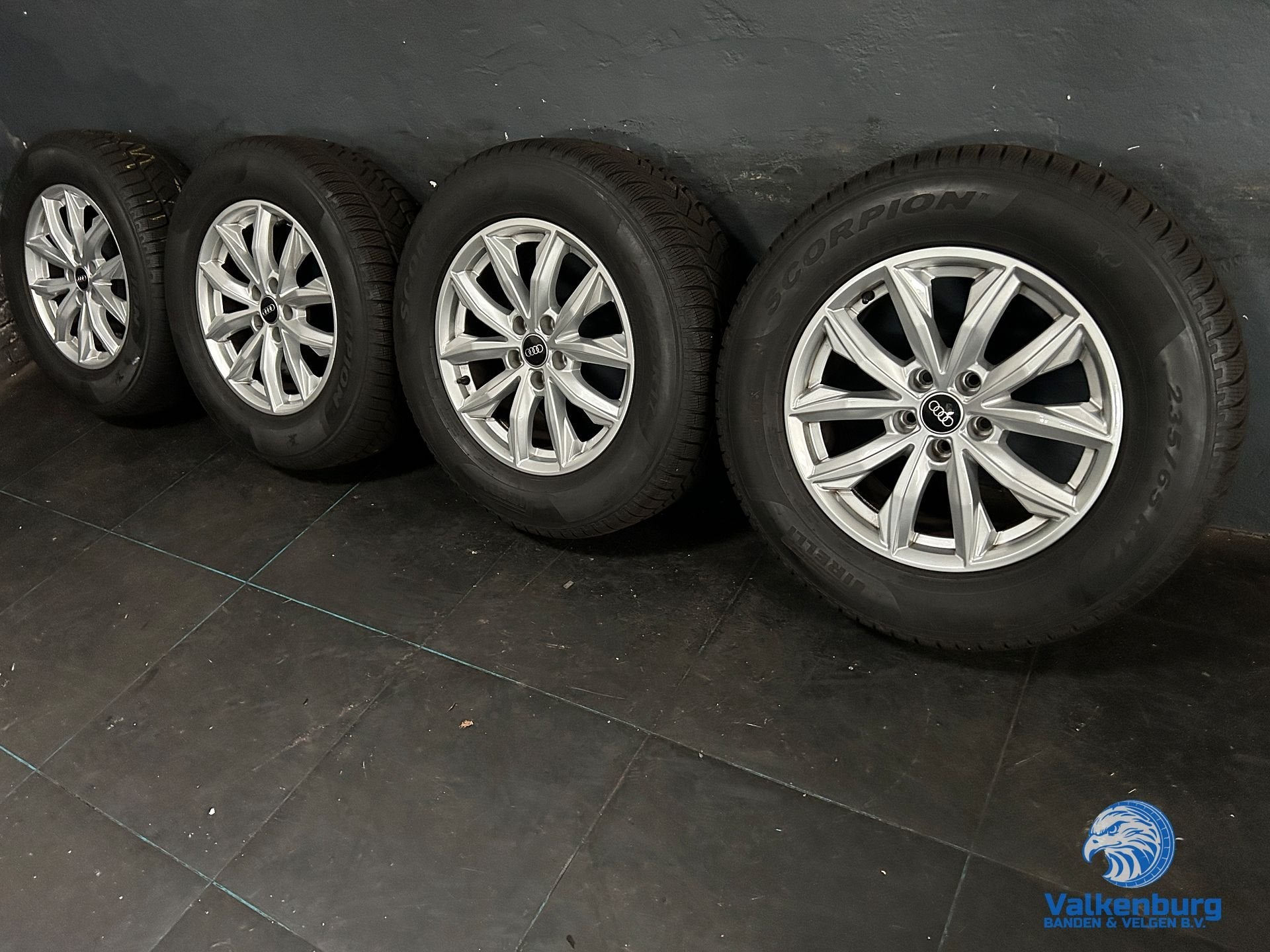 6mm! Originele Audi Q5 80A 17 inch velgen 5x112 winterbanden, Pneus et Jantes, Pneus hiver, Véhicule de tourisme, -