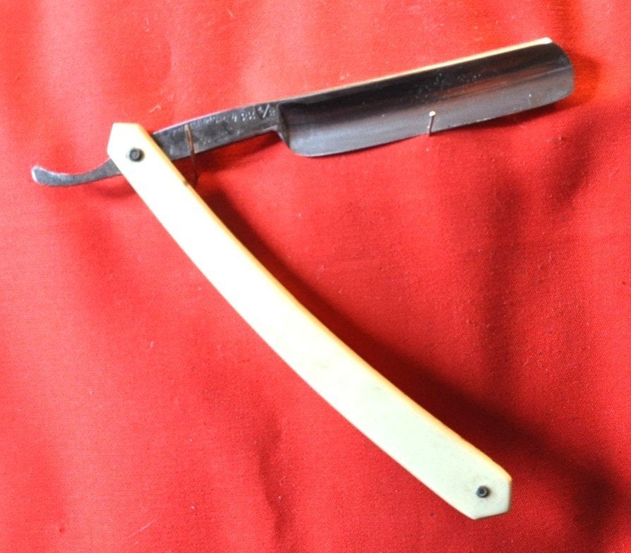 rasoir coupe choux Solingen avec etui carton, Antiquités & Art, Enlèvement ou Envoi