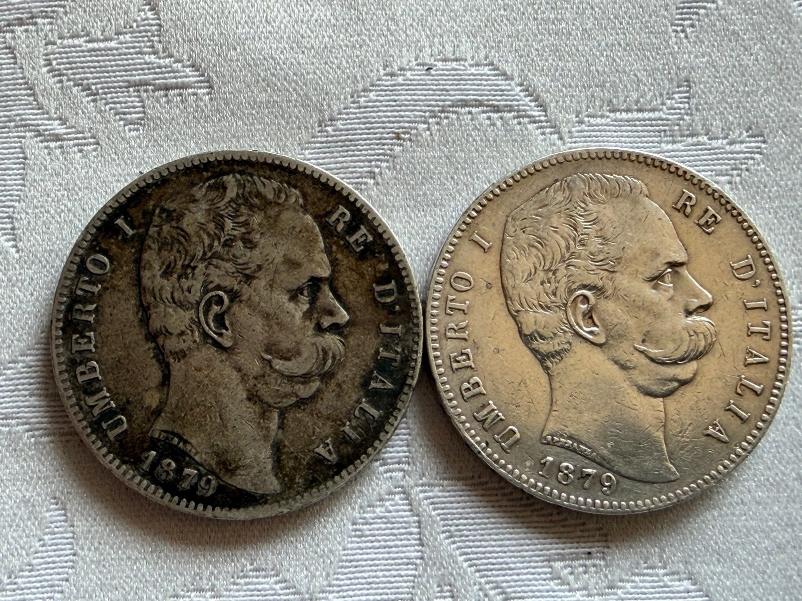 5 lire 1879, Enlèvement, Italie, Monnaie en vrac, Argent