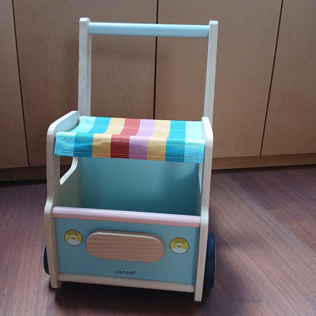 Janod loopwagentje, Enfants & Bébés, Jouets | Jouets en bois, Utilisé, Jouet à Rouler ou à Bascule, Enlèvement