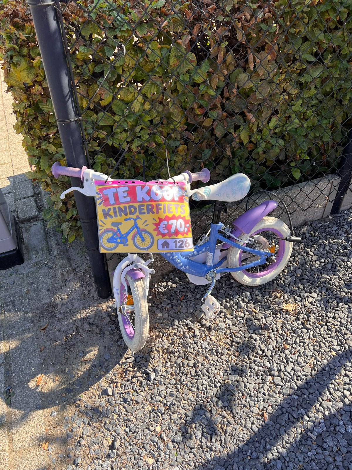 Kinderfiets 12 inch frozen, Fietsen en Brommers, Ophalen, Zo goed als nieuw, Minder dan 16 inch