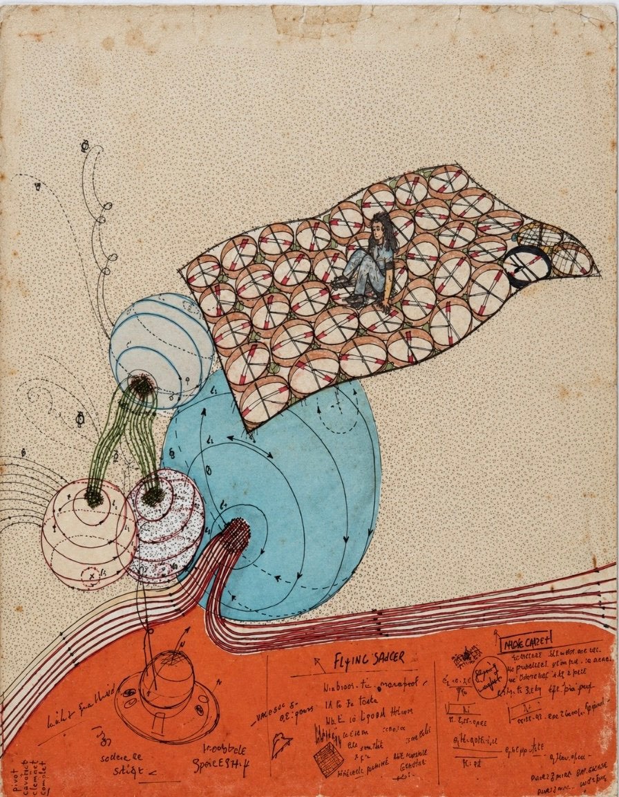 Panamarenko Vliegend Tapijt' (Magic Carpet) uit 1979, Antiek en Kunst, Ophalen of Verzenden