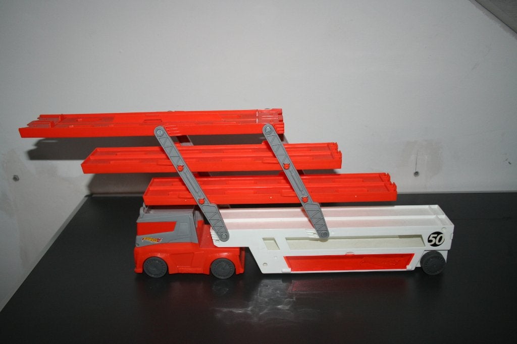 hot wheels vrachtwagen om auto's in te zetten, Ophalen of Verzenden, Zo goed als nieuw