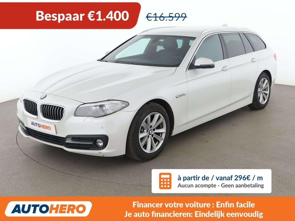 BMW 5 Serie 518 518d (bj 2016, automaat), Auto's, BMW, Automaat, 118 g/km, Achterwielaandrijving, Wit