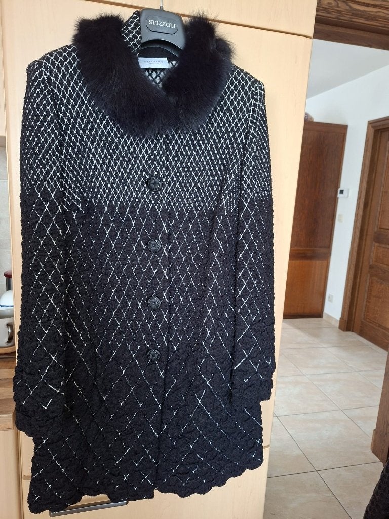 Prachtige Stizzoli damesjas - Kraag = echt vos - Maat 36/38, Vêtements | Femmes, Vestes | Hiver, Autres couleurs, Taille 36 (S)