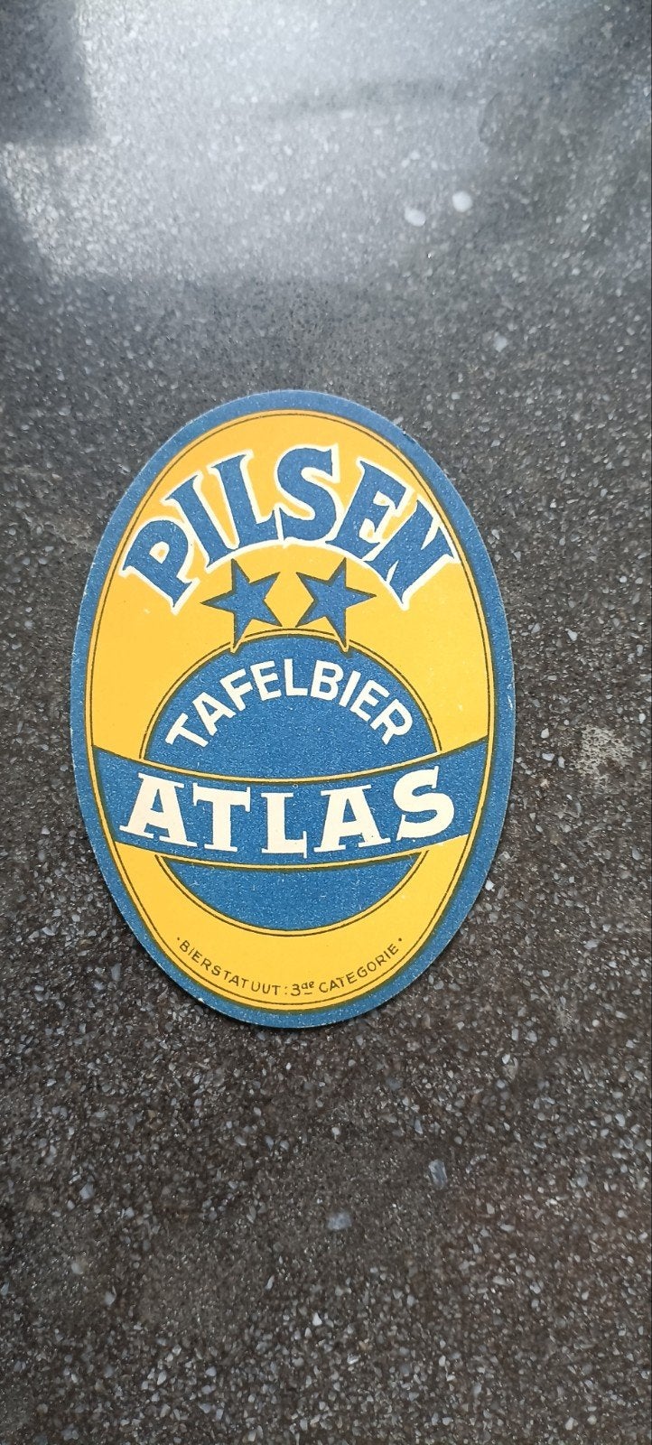 oud bieretiket pilsen atlas Brussel, Collections, Enlèvement ou Envoi