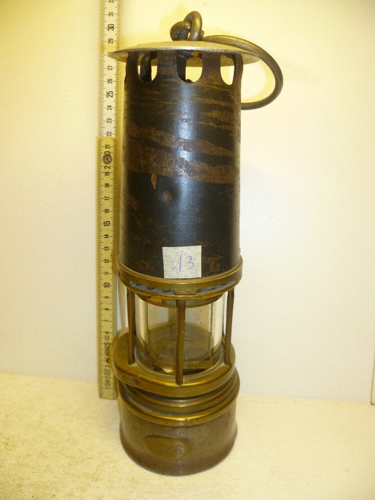 Mijnlamp nr. 136 Compleet met glaasje Schottugen Mainz Jenna, Enlèvement ou Envoi