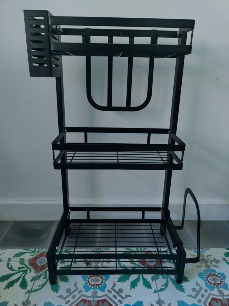 Kruidenrek met accessoires, Ophalen, Zwart, Metaal, Overige merken