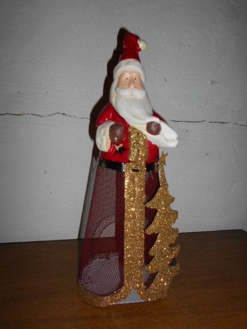 Kerstman - theelichthouder / 30 cm, Ophalen of Verzenden, Zo goed als nieuw