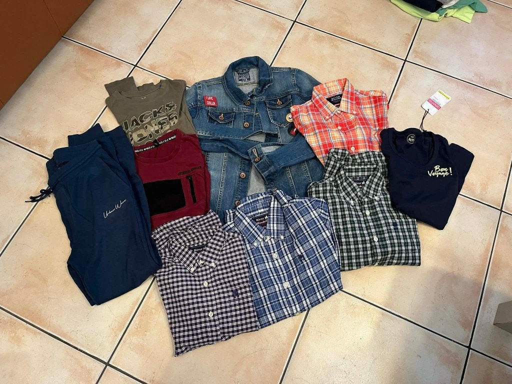 pakket 25 stuks kinderkleding maat 152 zelfs riverwoods, Enlèvement ou Envoi, Utilisé, Taille 152