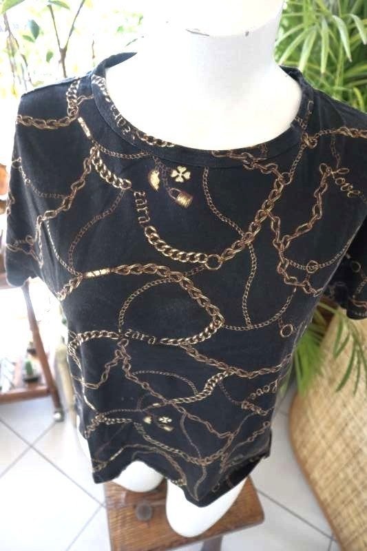 stijlvol zwart kunst T-shirt, Vêtements | Femmes, T-shirts, Manches courtes, Enlèvement ou Envoi, Porté, Noir