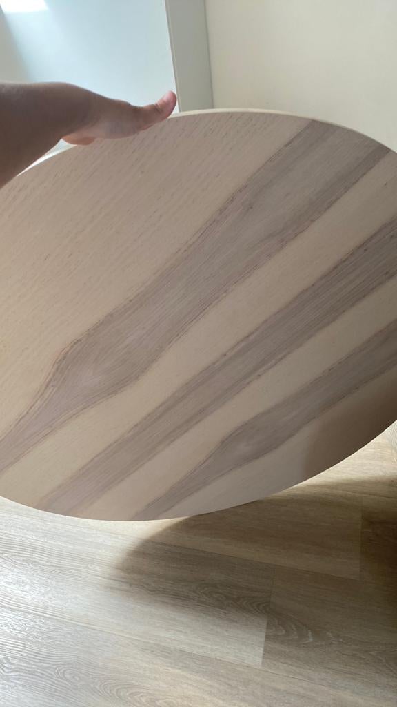Eet tafel rond 105 cm als nieuw toch te klein voor ons, Huis en Inrichting, Tafels | Eettafels, Ophalen of Verzenden, Zo goed als nieuw