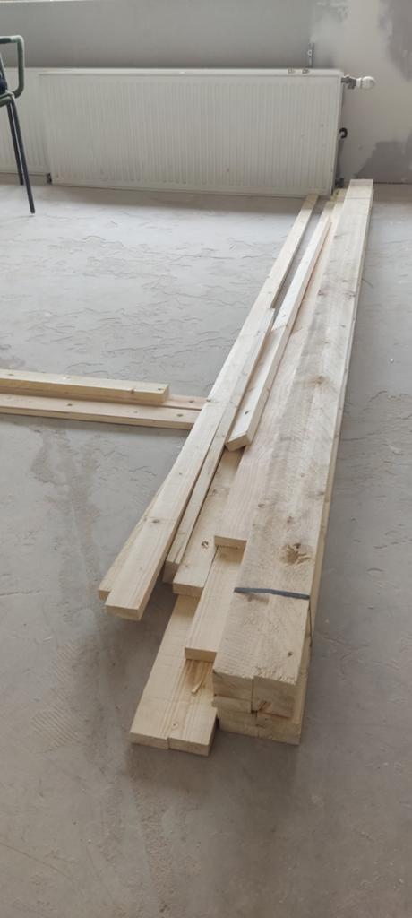 Houten balken, Doe-het-zelf en Bouw, Hout en Planken, Ophalen, Zo goed als nieuw, Minder dan 25 mm, 250 tot 300 cm