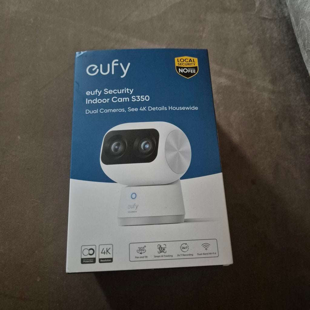 Eufy Indoor Cam S350,, Audio, Tv en Foto, Ophalen, Nieuw, Binnencamera
