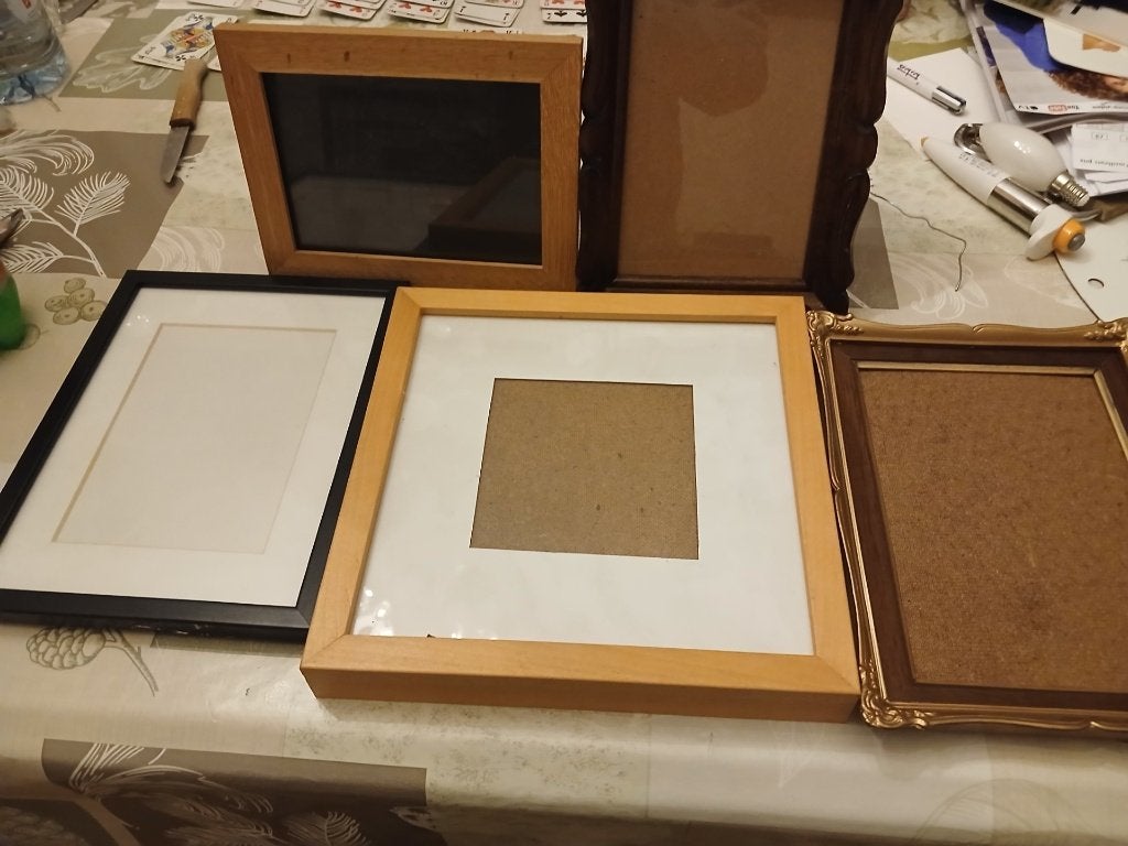 5 anciens cadres, Enlèvement, Comme neuf, Avec clips, Autres types