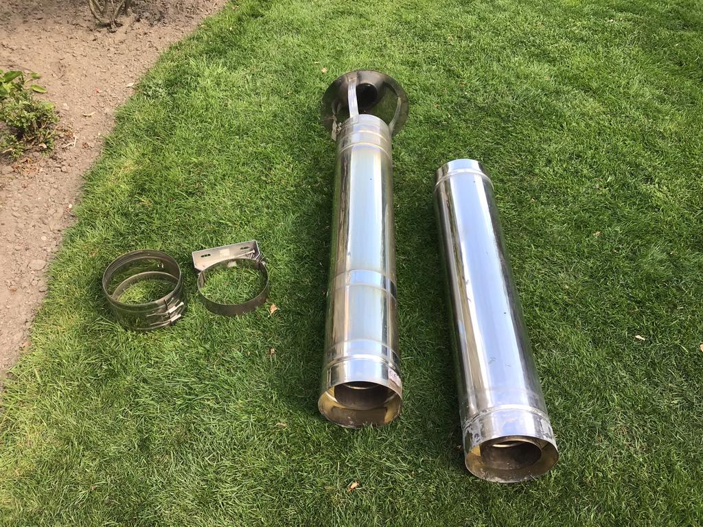 Inox dubbelwandig 210 cm buizen, Ophalen, Gebruikt, Overige typen