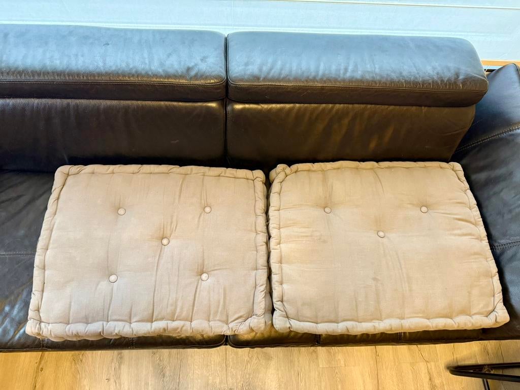 Ensemble de 2 grands coussins de lounge/palette — 80 x 60 cm, Enlèvement, Comme neuf