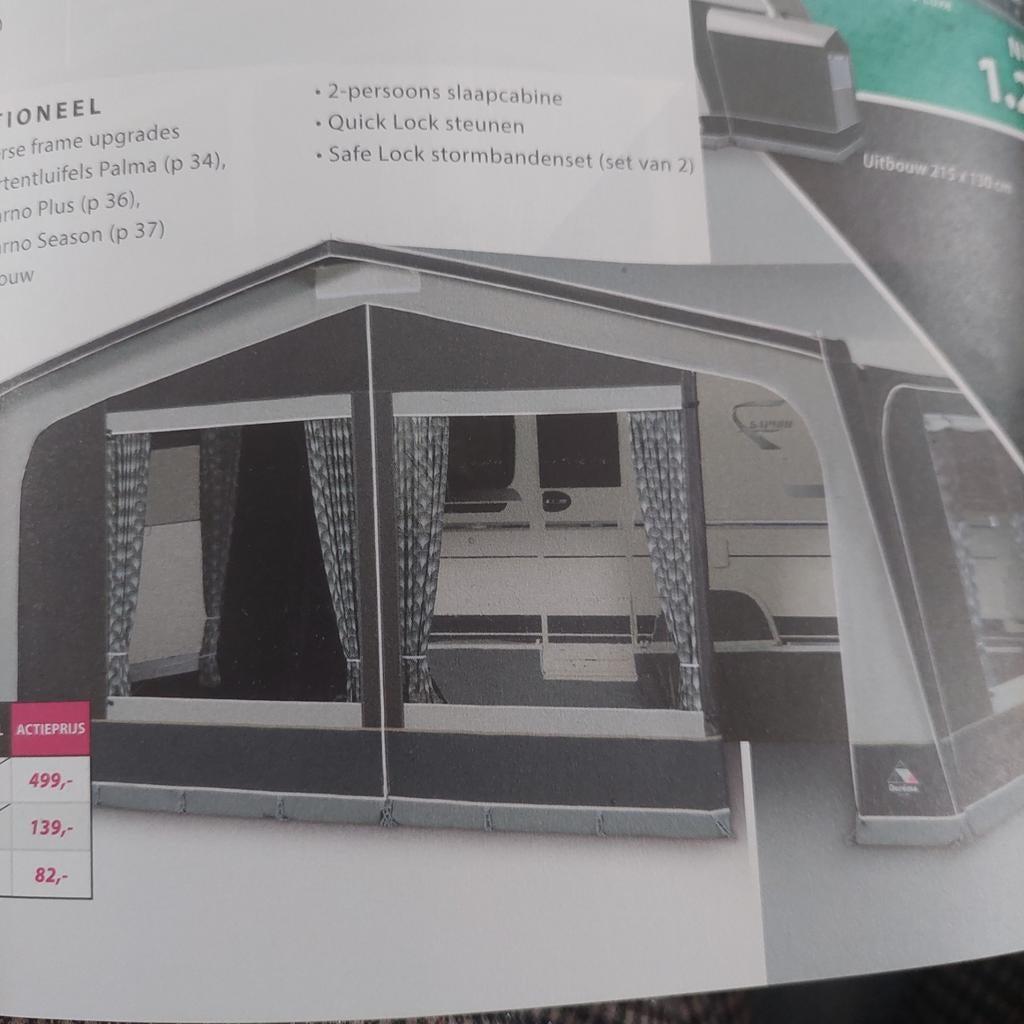 Voortent antraciet nr 12, Ophalen, Dorema