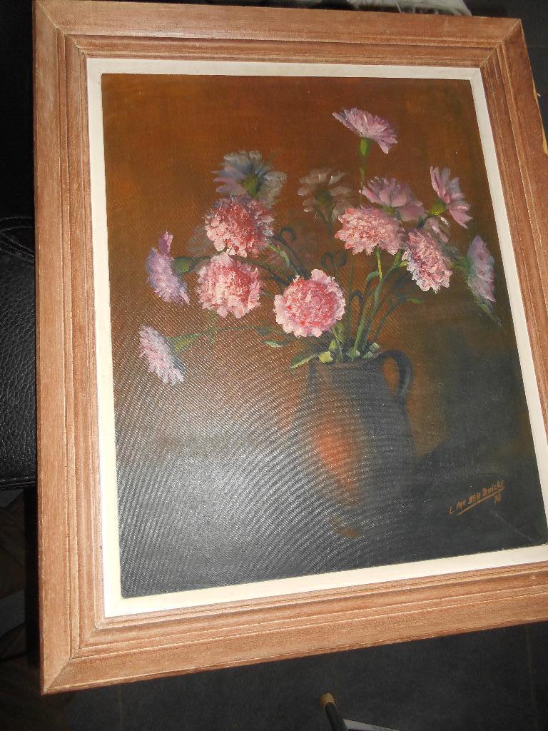 Huile s/ panneau 50*62cm de L. Van Den Bulcke, Ophalen of Verzenden