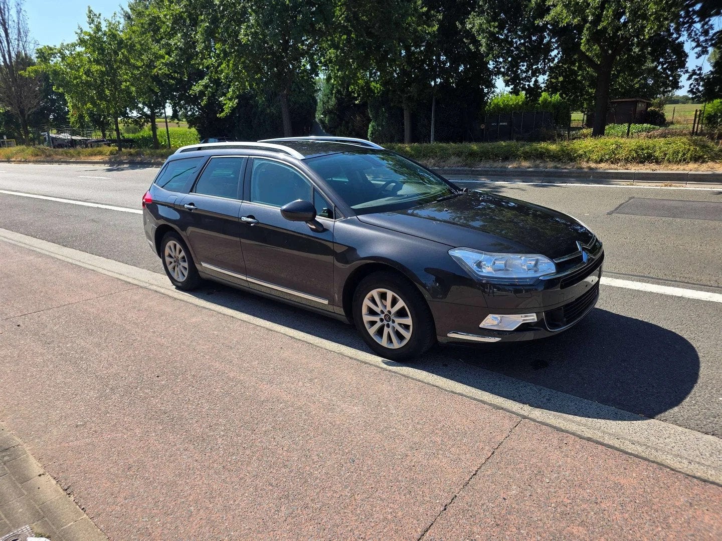 Citroën C5 C5 Tourer 1.6 HDi 1EIG IN GOEDE STAAT MET GPS, Auto's, Euro 5, Stof, Gebruikt, Zwart