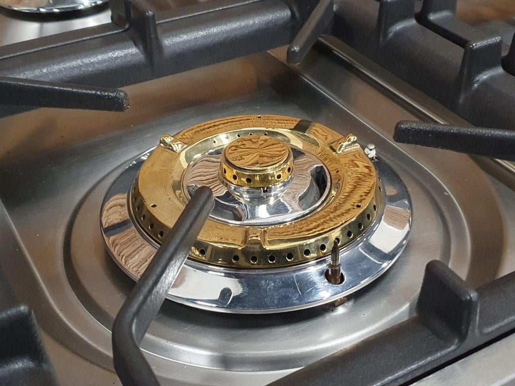🔥Luxe Boretti Fornuis 90cm hoogglans zwart rvs 6 pit 1 oven, Elektronische apparatuur, Fornuizen, Ophalen, 60 cm of meer, Zo goed als nieuw
