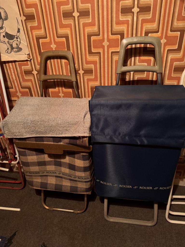 2 Rolser boodschappentrolley / winkelkar, Ophalen, Gebruikt, Overige kleuren, Wieltjes