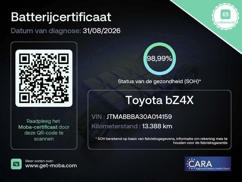 Toyota bZ4X 98.99% SoH | Style AWD | pano | JBL, Auto's, Automaat, 161 kW, https://public.car-pass.be/vhr/ee729fa3-c712-4cad-a242-a866bad7e045