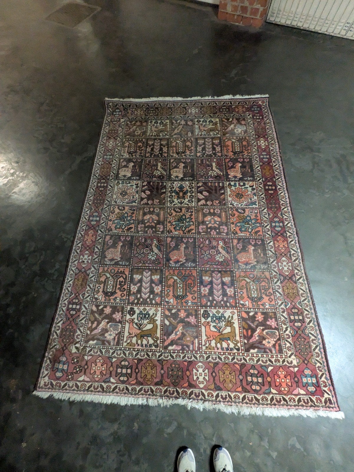 Oosters Perzisch Bakhtiar vloerkleed handgeknoopt wol 296x19, Ophalen