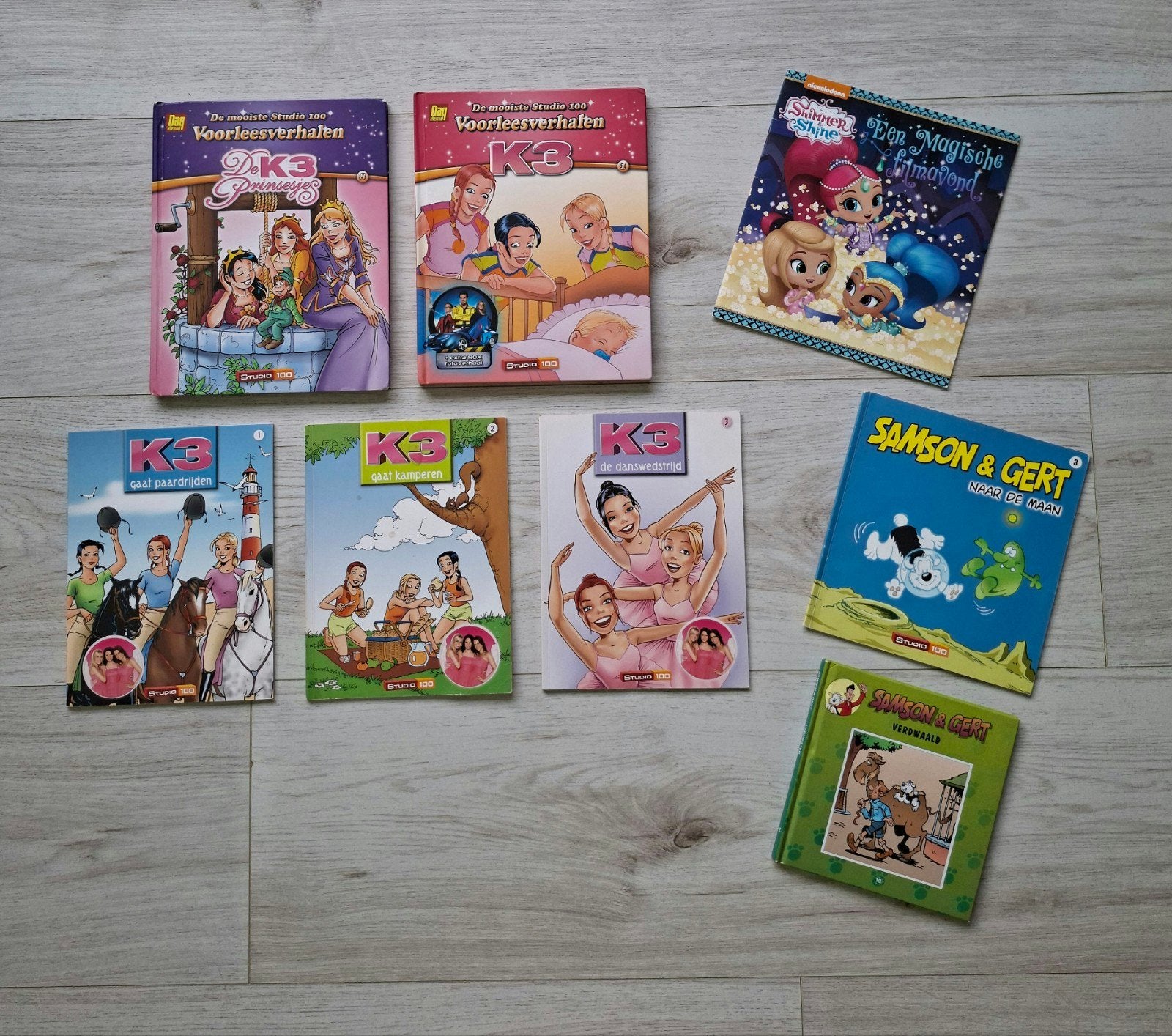 Voorleesboeken (K3, Shimmer en Shine, S&G), Ophalen