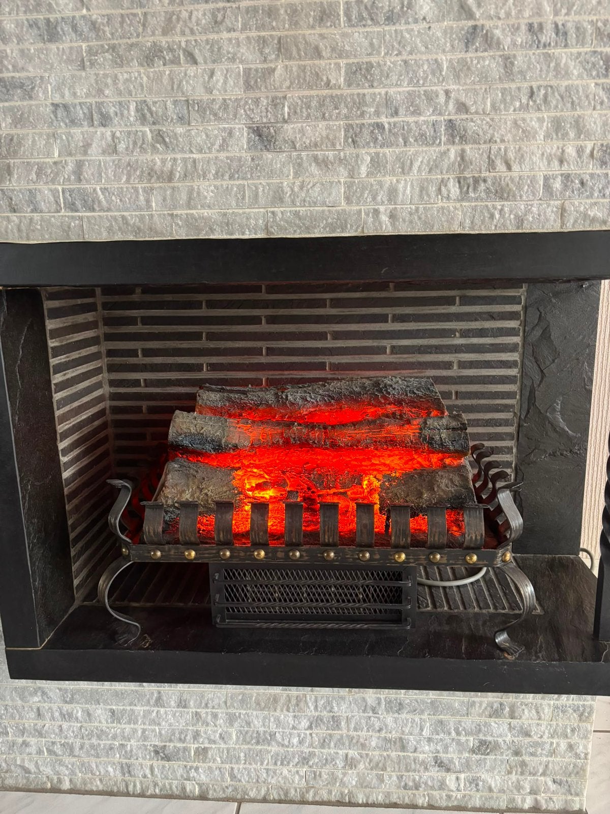 Electrisch vuur voor open haard, Huis en Inrichting, Haarden, Ophalen, Zo goed als nieuw