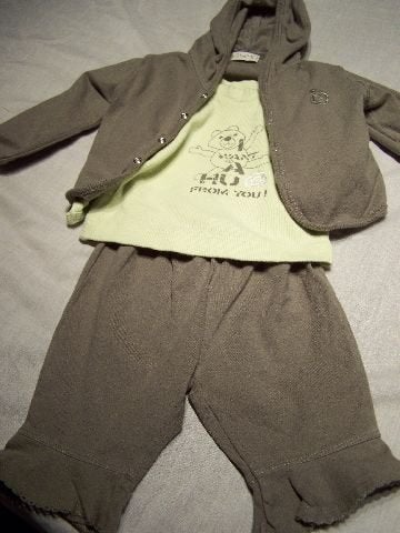 GYMP groen setje maat 56, Enfants & Bébés, Vêtements de bébé | Taille 56, GYMP., Enlèvement ou Envoi, Ensemble, Comme neuf