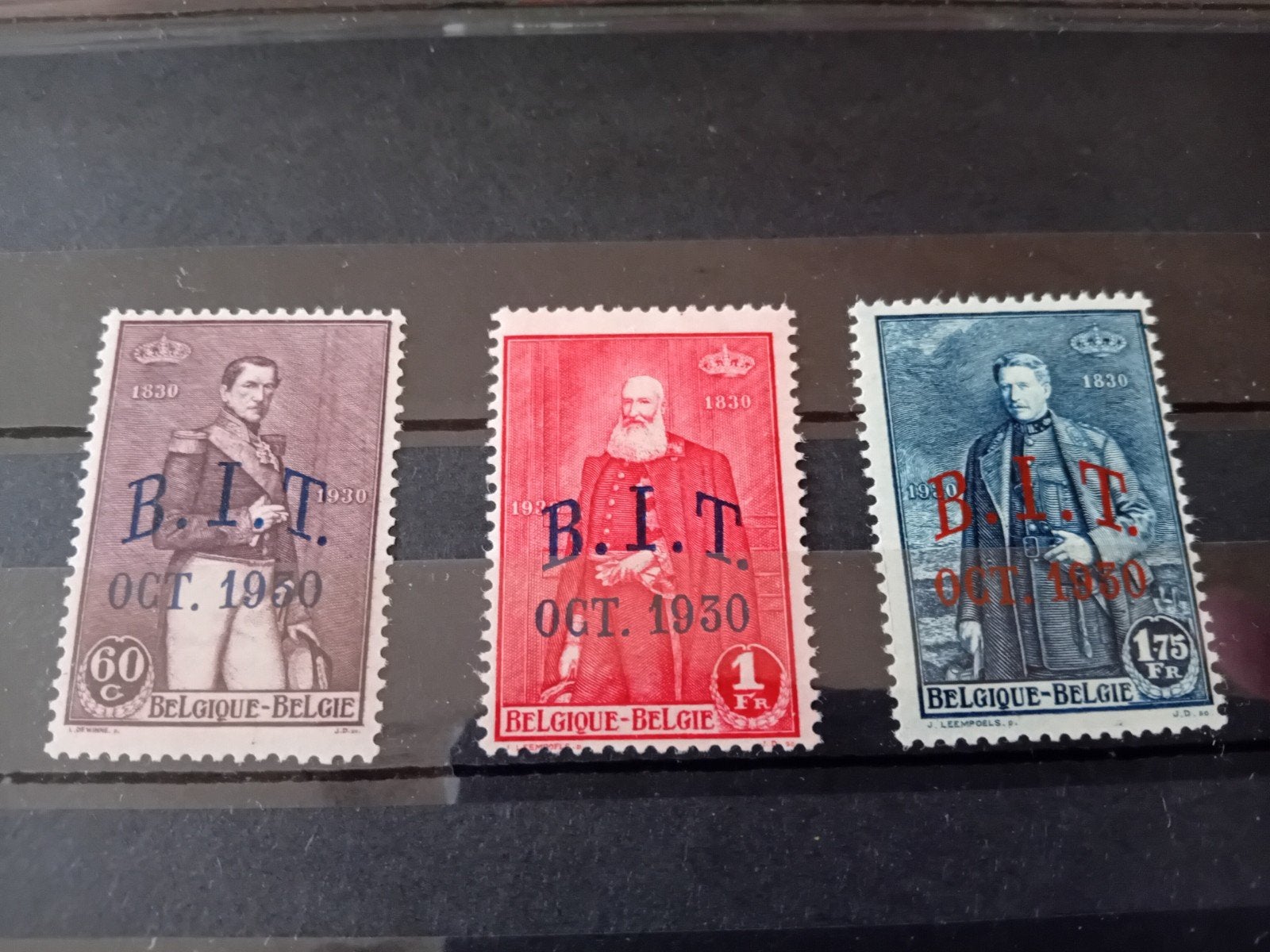 Timbres de Belgique n 305/307* lot 619B, Envoi, Neuf