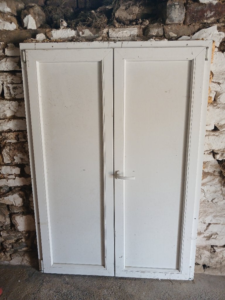 Porte PVC isolée, blanche, Bricolage & Construction, Enlèvement, Utilisé, 150 à 225 cm