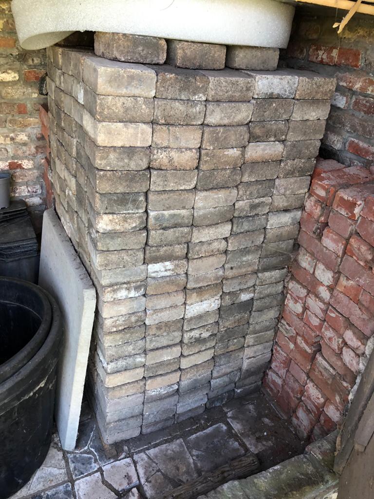 Gekuiste klinkers (10m2), Ophalen, Gebruikt, Klinkers, 10 m² of meer