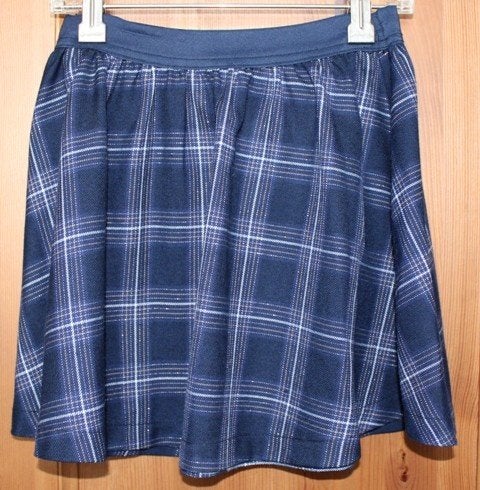 Stijlvol donkerblauw tartan rokje – Lisa Rose – maat 128, Meisje, Ophalen of Verzenden, Zo goed als nieuw, Jurk of Rok