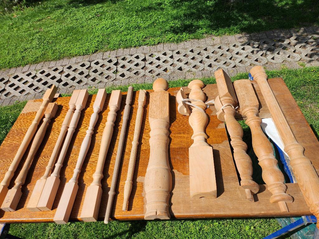 Pilasters hout voor trap of balustrade, Neuf, 50 mm ou plus, Moins de 200 cm, Chêne