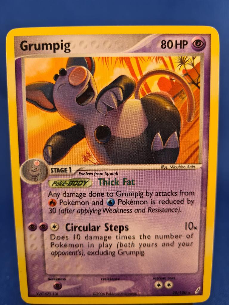 Grumpig 20/100 - Crystal Guardians, Verzenden, Gebruikt