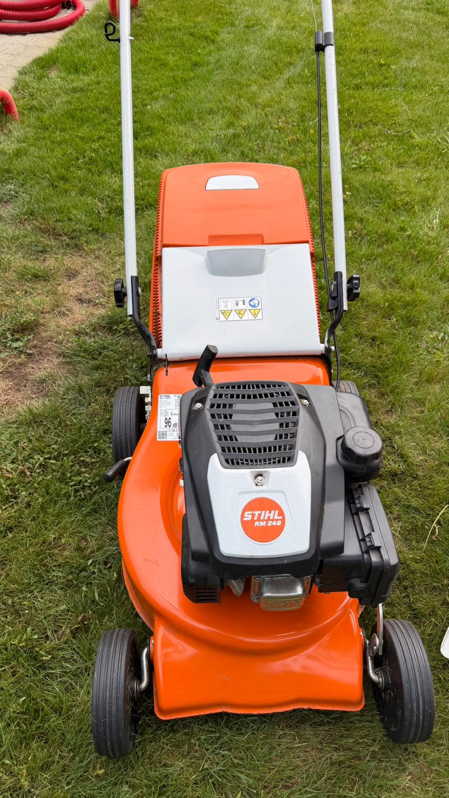 STIHL RM248 grasmaaier op benzine, Enlèvement, Comme neuf