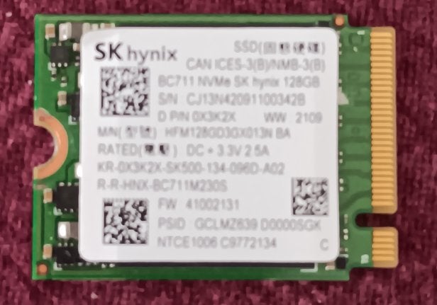 SKhynix 128GB Nvme SSD, Computers en Software, Ophalen, 128gb, SSD