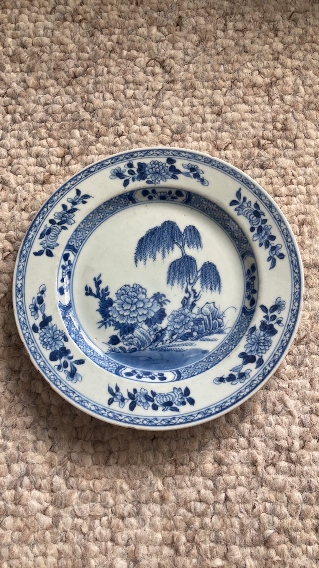 18e eeuws antiek Chinees porseleinen bord, Antiek en Kunst, Ophalen