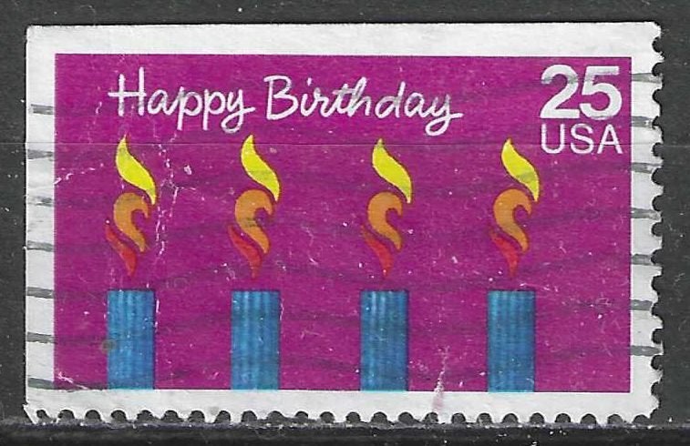 États-Unis 1988 - Yvert 1841 - Joyeux anniversaire (ST), Timbres & Monnaies, Envoi, Affranchi