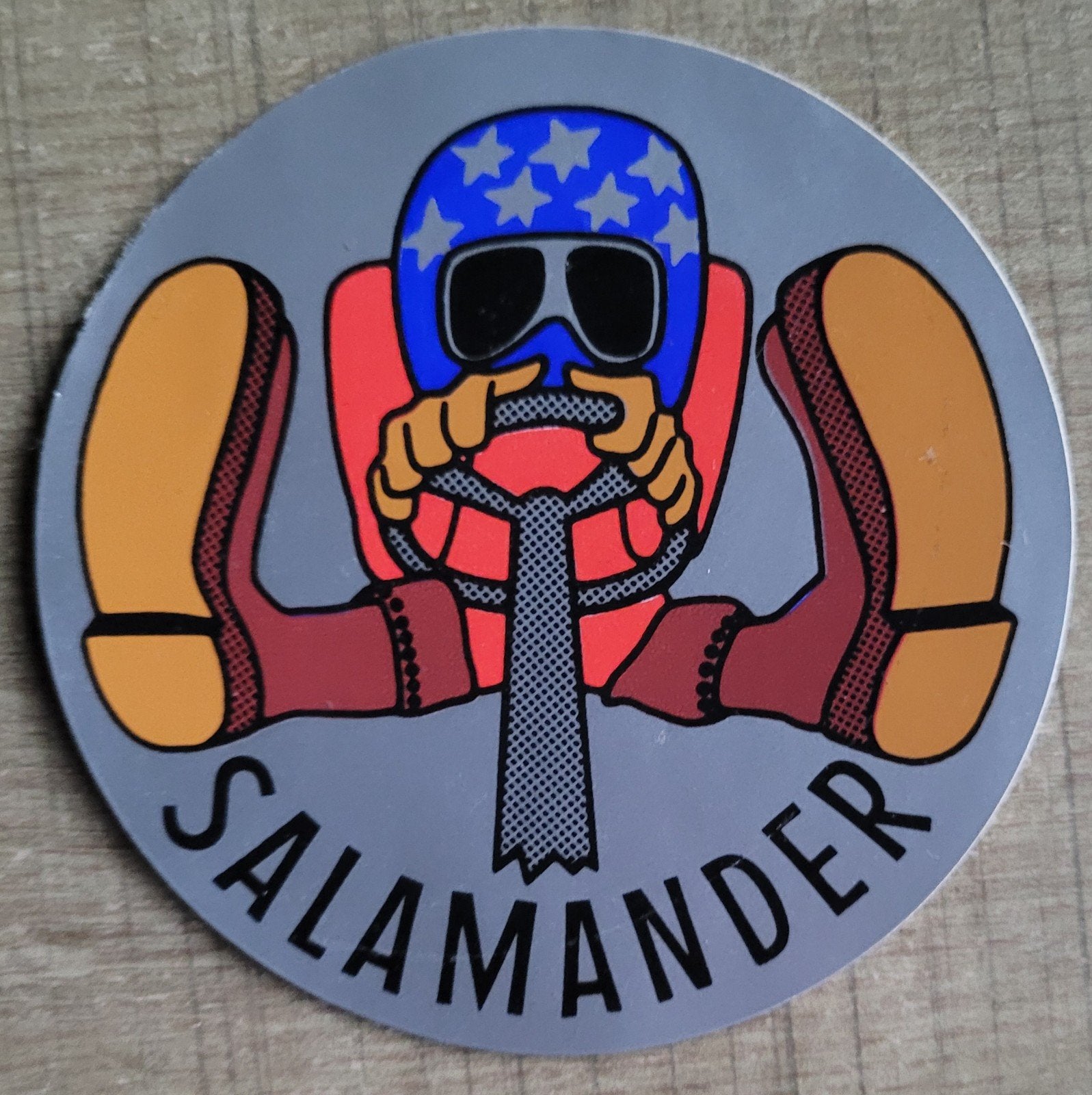 Oude sticker: schoenenmerk Salamander, Ophalen of Verzenden, Zo goed als nieuw, Merk