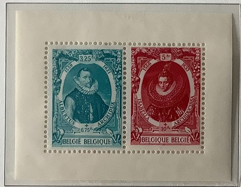 Blok 17. Postfris. Albrecht  en Isabella. OBP: 15,50 euro., Sans timbre, Neuf, Non oblitéré, Gomme originale